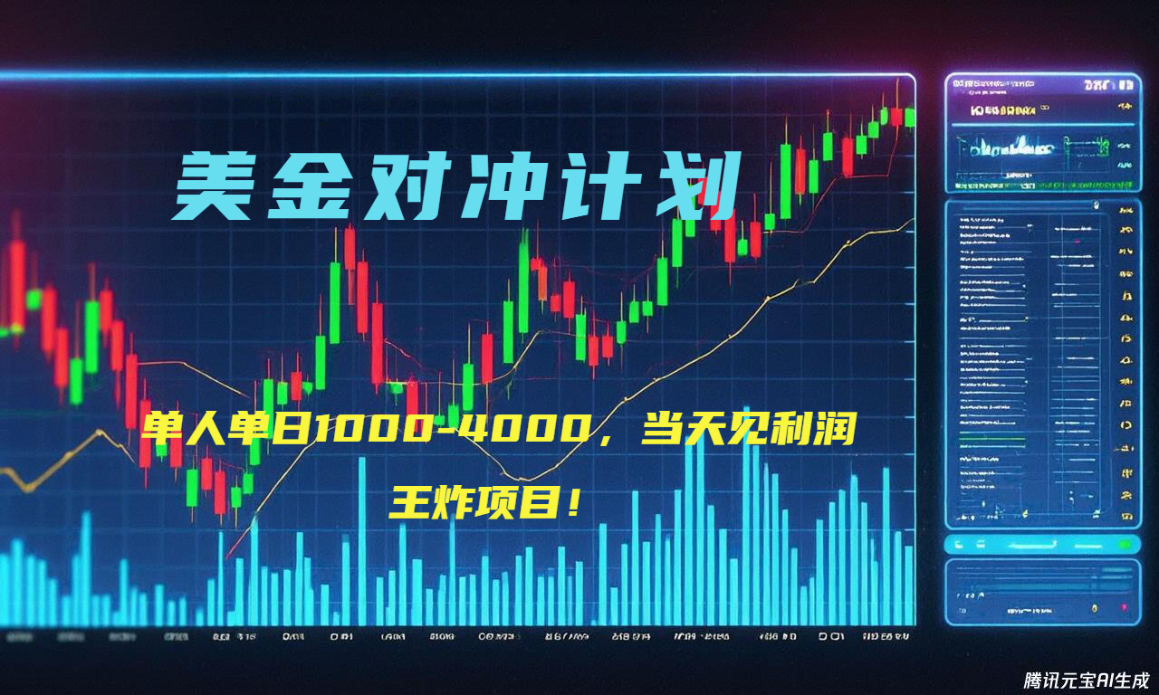 2025年最暴力项目“美金先登计划”最新最强对冲战法，每日实际收益1K-4K-百盛轻创