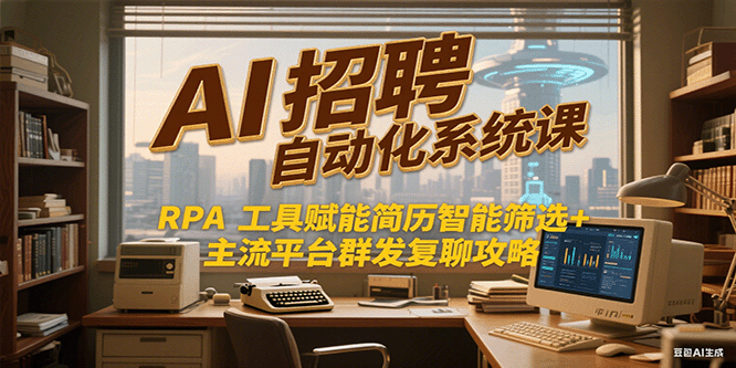 AI招聘自动化系统课，RPA工具赋能简历智能筛选+主流平台群发复聊全攻略-百盛轻创