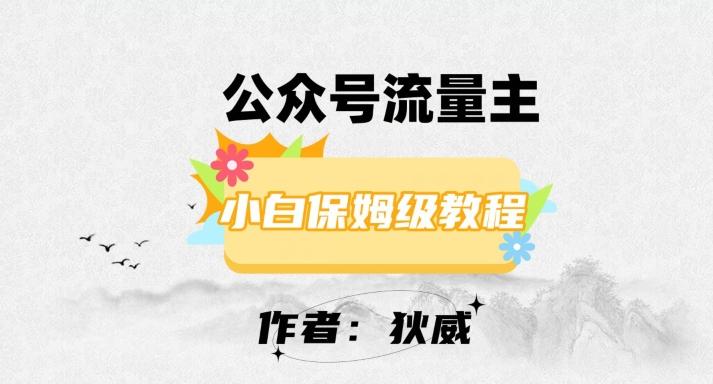 最新红利赛道公众号流量主项目，从0-1每天十几分钟，收入1000+【揭秘】-小艾项目网