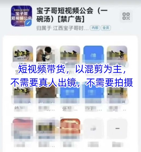 宝子哥头部团队短视频带货，以混剪为主，不需要真人出镜，不需要拍摄-小艾项目网