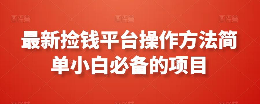最新捡钱平台操作方法简单小白必备的项目-百盛轻创