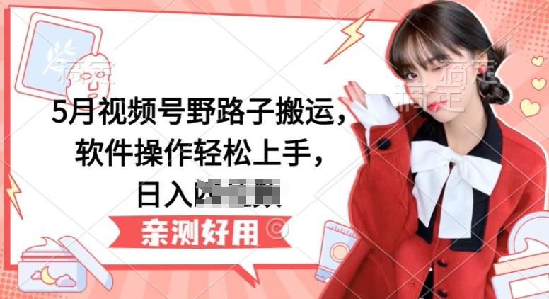 5月视频号野路子搬运，软件操作轻松上手，日入三位数【揭秘】-百盛轻创