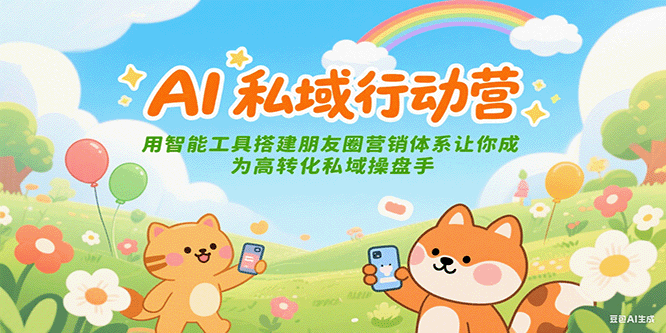 AI私域行动营：用智能工具搭建朋友圈营销体系让你成为高转化私域操盘手-百盛轻创