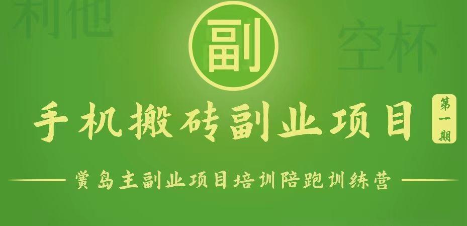 手机搬砖小副业项目训练营1.0，能用手机做的简单小副业-百盛轻创
