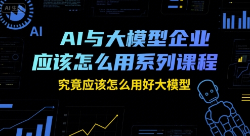 AI与大模型企业应该怎么用系列课程，究竟应该怎么用好大模型-小艾项目网