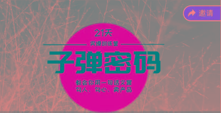 《子弹密码训练营》-用一句话文案勾人勾心卖产品，21天学到顶尖文案大师策略和技巧-百盛轻创