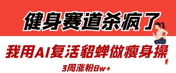 健身赛道杀疯了？我用AI复活貂蝉做瘦身操，3周涨粉8W-小艾项目网