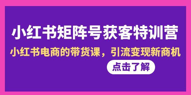 小红书-矩阵号获客特训营-第10期，小红书电商的带货课，引流变现新商机-百盛轻创