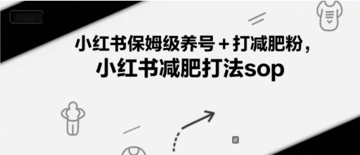 小红书保姆级养号+打减肥粉，小红书减肥打法sop-小艾项目网
