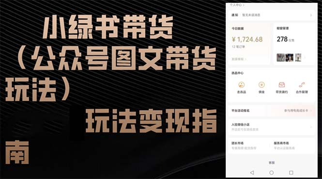 小绿书带货(公众号图文带货玩法-小艾项目网