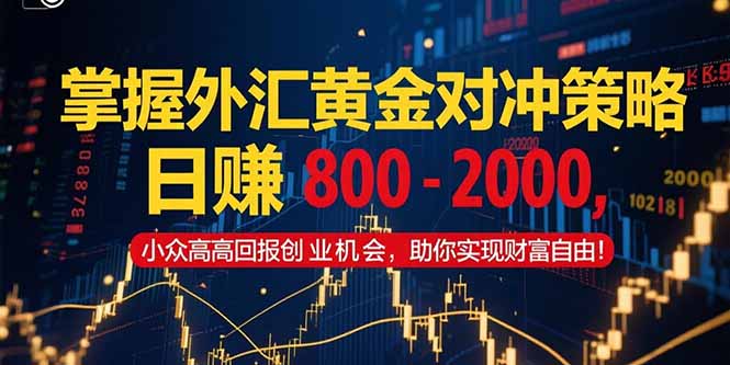 掌握外汇黄金对冲策略，日赚 800 – 2000，小众高回报创业机会，助你实…-百盛轻创