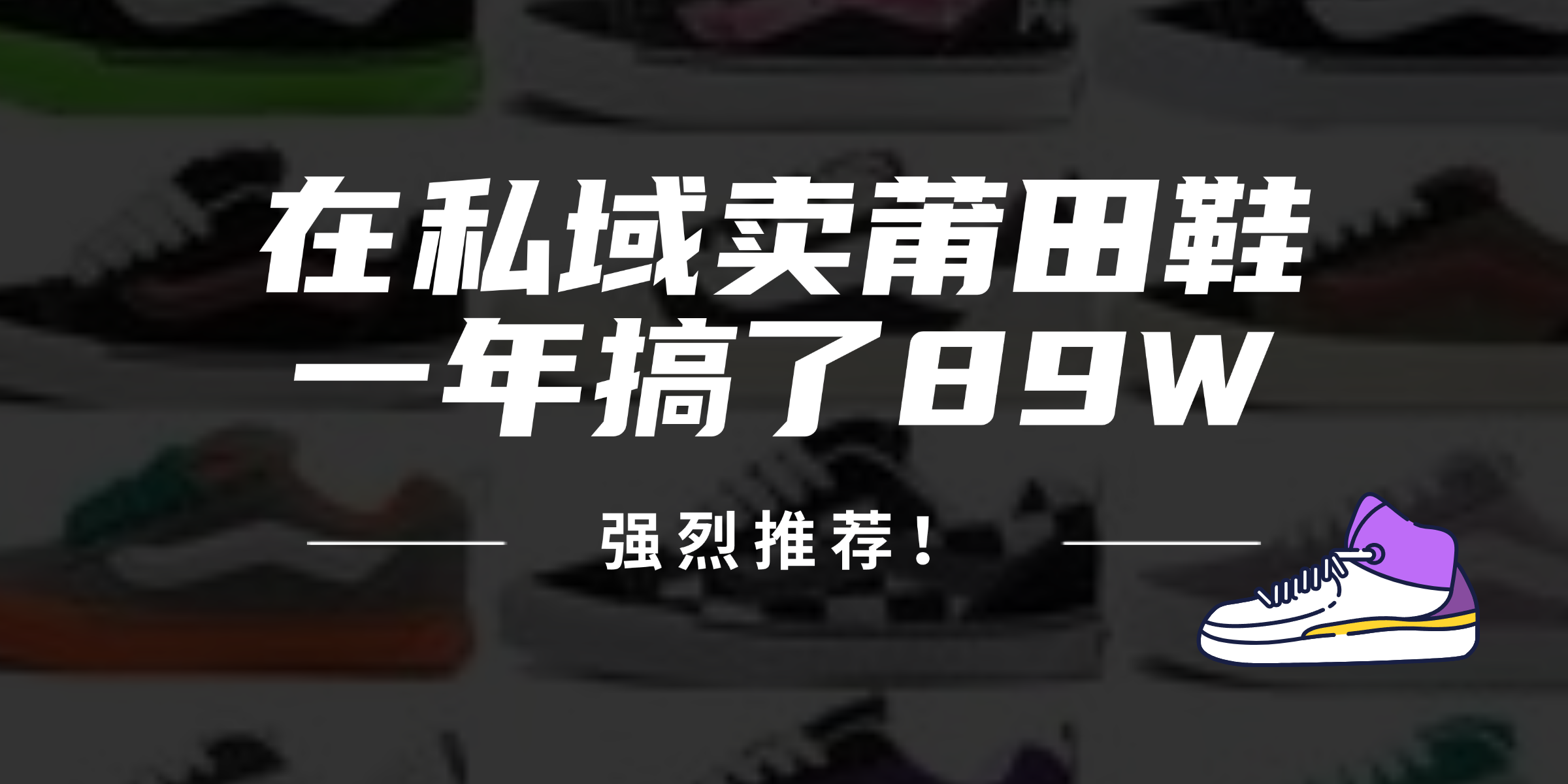 24年在私域卖莆田鞋，一年搞了89W，强烈推荐！-小艾项目网
