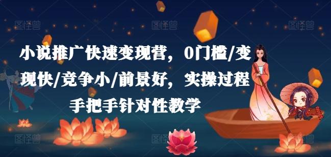 小说推广快速变现营，0门槛/变现快/竞争小/前景好，实操过程手把手针对性教学-百盛轻创