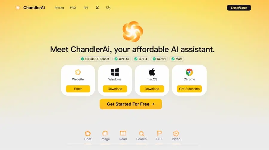 ChandlerAi｜综合性人工智能助手平台 提供多种AI服务-百盛轻创
