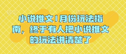 小说推文1月份玩法指南，终于有人把小说推文的玩法讲清楚了!-百盛轻创