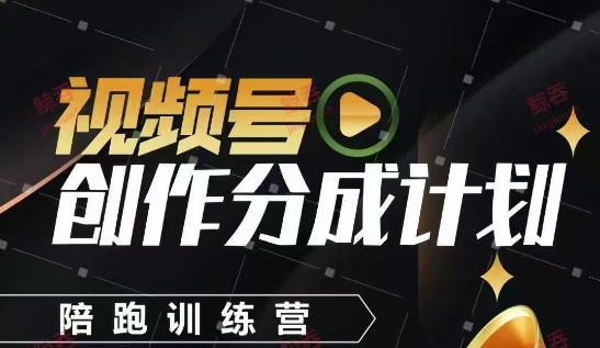 视频号创作分成计划陪跑训练营，手把手教会你如何制作视频，细水长流型项目-百盛轻创