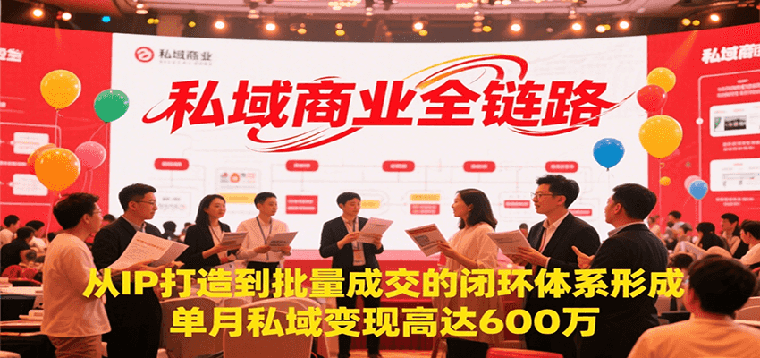 私域商业全链路，从IP打造到批量成交的闭环体系形成，单月私域变现600万-小艾项目网