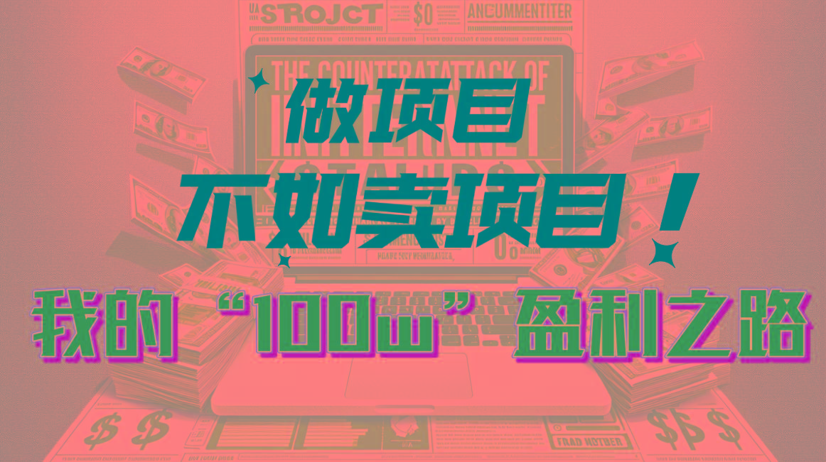 为什么做项目不如卖项目？我的100W+盈利之路-百盛轻创