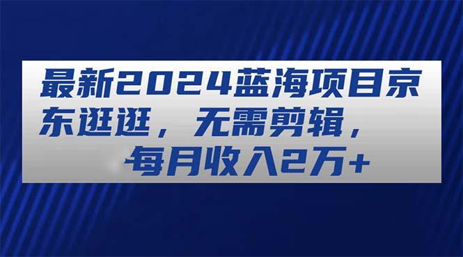 最新2024蓝海项目京东逛逛，无需剪辑，每月收入2万+-小艾项目网