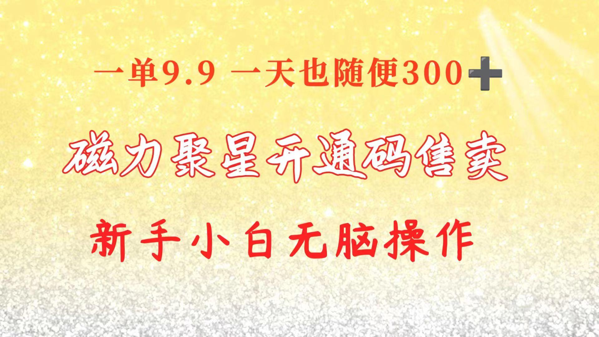 快手磁力聚星码信息差 售卖  一单卖9.9  一天也轻松300+ 新手小白无脑操作-小艾项目网