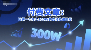 付费文章：拆解一个年入300W的喜马拉雅账号-百盛轻创