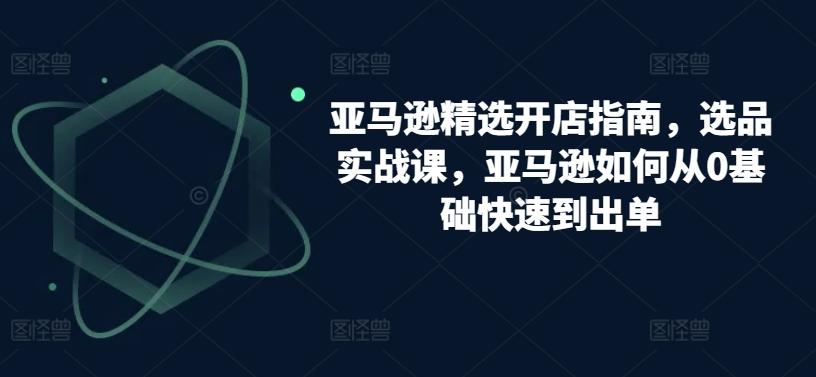 亚马逊精选开店指南，选品实战课，亚马逊如何从0基础快速到出单-小艾项目网