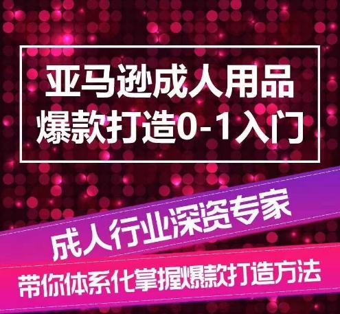 亚马逊成人用品爆款打造0-1入门，系统化讲解亚马逊成人用品爆款打造的流程-小艾项目网