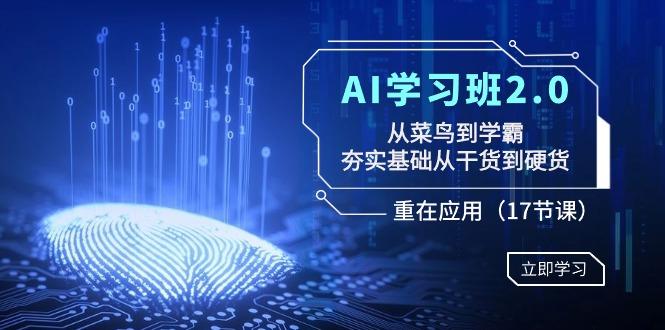 AI学习班2.0：从菜鸟到学霸，夯实基础从干货到硬货，重在应用(17节课)-百盛轻创