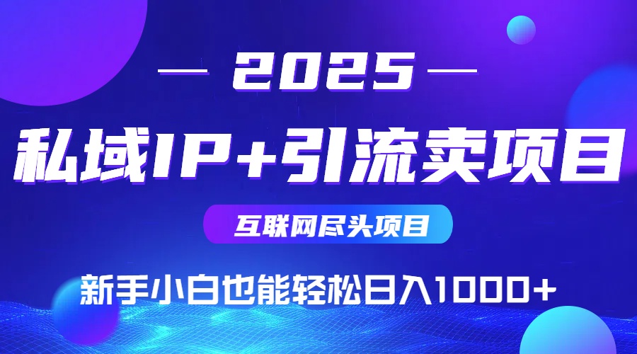 私域IP+卖项目，普通人小白也能轻松实现日入1000+-小艾项目网