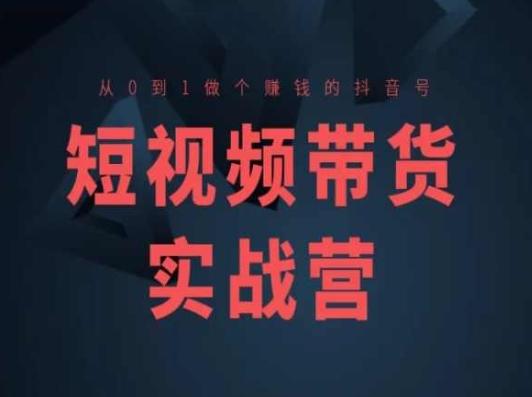 短视频带货实战营(高阶课)，从0到1做个赚钱的抖音号-小艾项目网