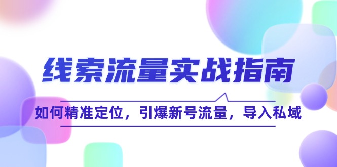 线 索 流 量-实战指南：如何精准定位，引爆新号流量，导入私域-百盛轻创