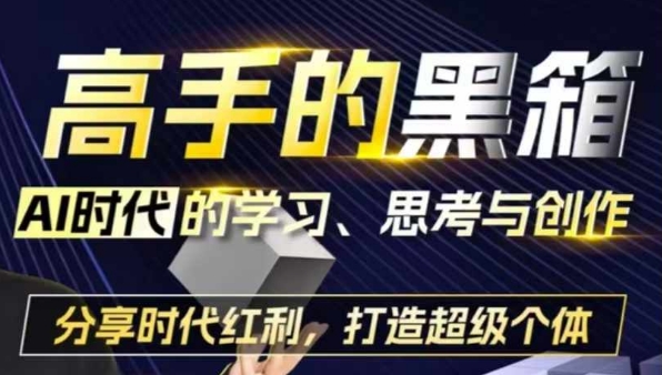 高手的黑箱：AI时代学习、思考与创作-分红时代红利，打造超级个体-小艾项目网