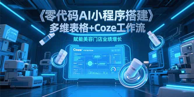 零代码AI小程序搭建，多维表格+Coze工作流，赋能美容门店业绩增长-小艾项目网