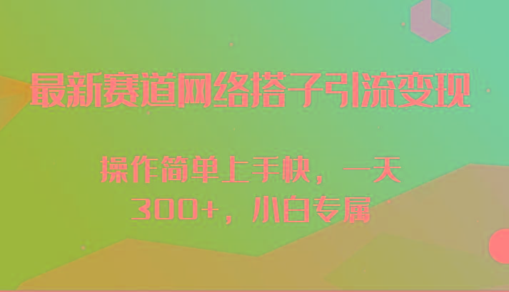 最新赛道网络搭子引流变现!!操作简单上手快，一天300+，小白专属-百盛轻创