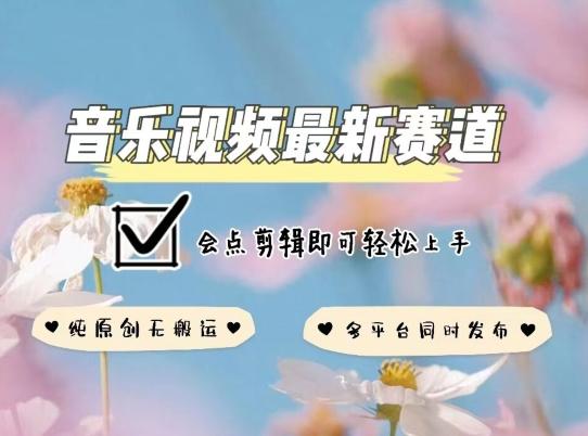 音乐视频赛道最新玩法，纯原创不违规，可所有平台同时发布，会点剪辑即可轻松拿捏【揭秘】-小艾项目网