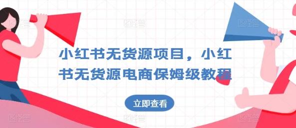 小红书无货源项目，小红书无货源电商保姆级教程【揭秘】-小艾项目网