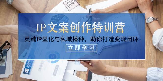 IP文案创作特训营，灵魂IP显化与私域播种，助你打造变现闭环(14节课)-小艾项目网
