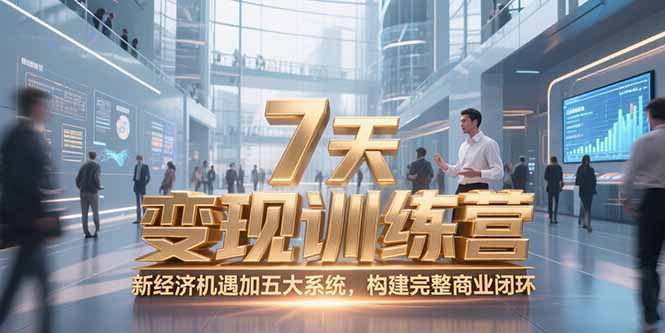 7天咨询师变现训练营，新经济机遇加五大系统，构建完整商业闭环-百盛轻创