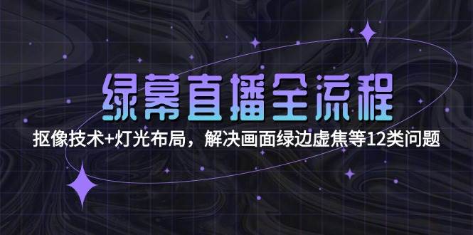 绿幕直播全流程：抠像技术+灯光布局，解决画面绿边虚焦等12类问题-小艾项目网