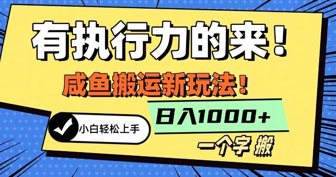 最新咸鱼搬运玩法，小白单日1000+行业大揭秘-小艾项目网
