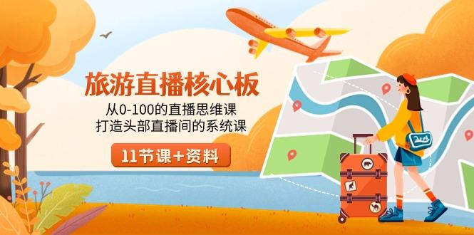 旅游-直播核心板，从0-100的直播思维课，打造头部直播间的系统课-百盛轻创