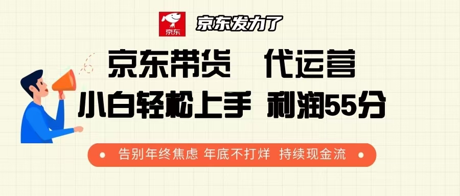 京东带货 代运营 利润55分 告别年终焦虑 年底不打烊 持续现金流-百盛轻创