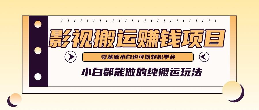 手把手教你操作影视搬运项目，小白都能做零基础也能赚钱-百盛轻创