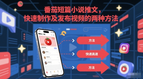 番茄短篇小说推文，快速制作及发布视频的两种方法-小艾项目网