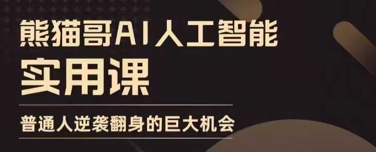 AI人工智能实用课，实在实用实战，普通人逆袭翻身的巨大机会-小艾项目网