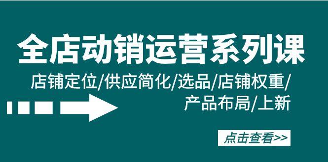 (9845期)全店·动销运营系列课：店铺定位/供应简化/选品/店铺权重/产品布局/上新-百盛轻创