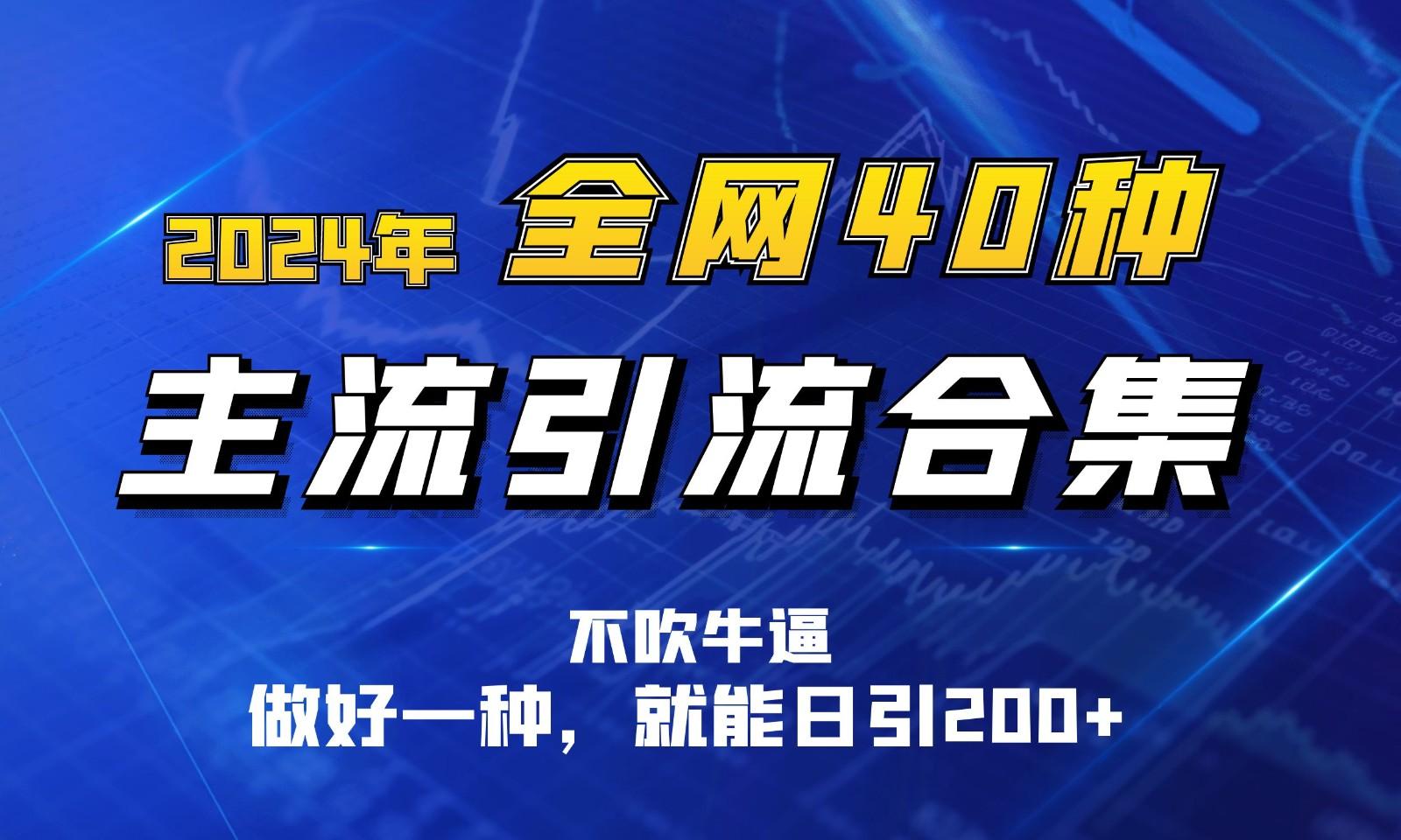 2024年全网40种暴力引流合计，做好一样就能日引100+-小艾项目网