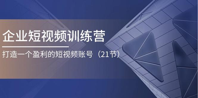 企业短视频训练营：打造一个盈利的短视频账号(21节-小艾项目网