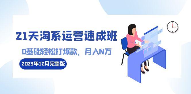 21天淘系运营-速成班2023年12月完整版：0基础轻松打爆款，月入N万-110节课-百盛轻创