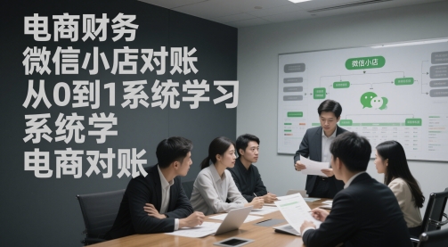 电商财务微信小店对账，从0到1系统学习电商对账-百盛轻创